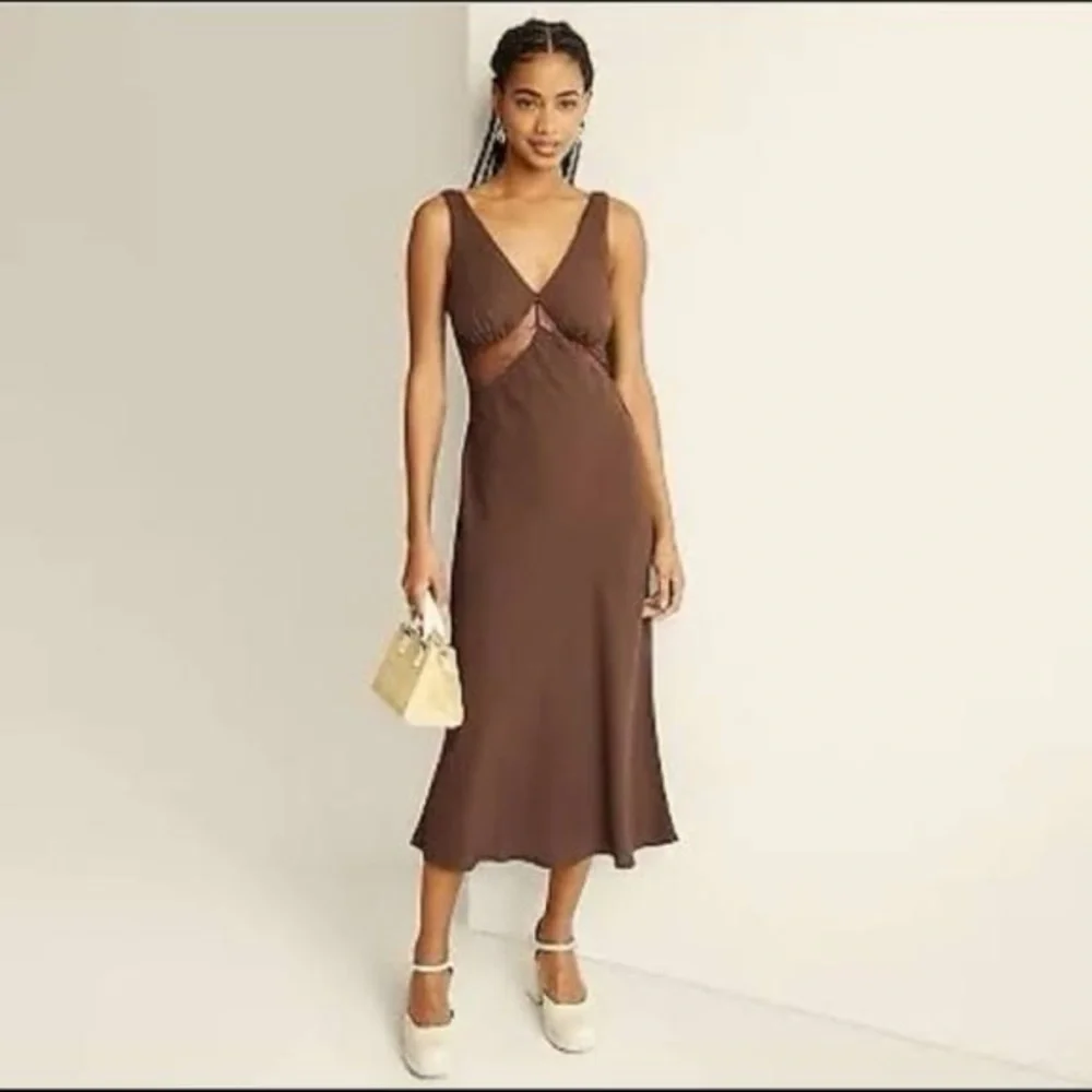 Wild Fable Brown Midi Dress - Picture 1 of 6